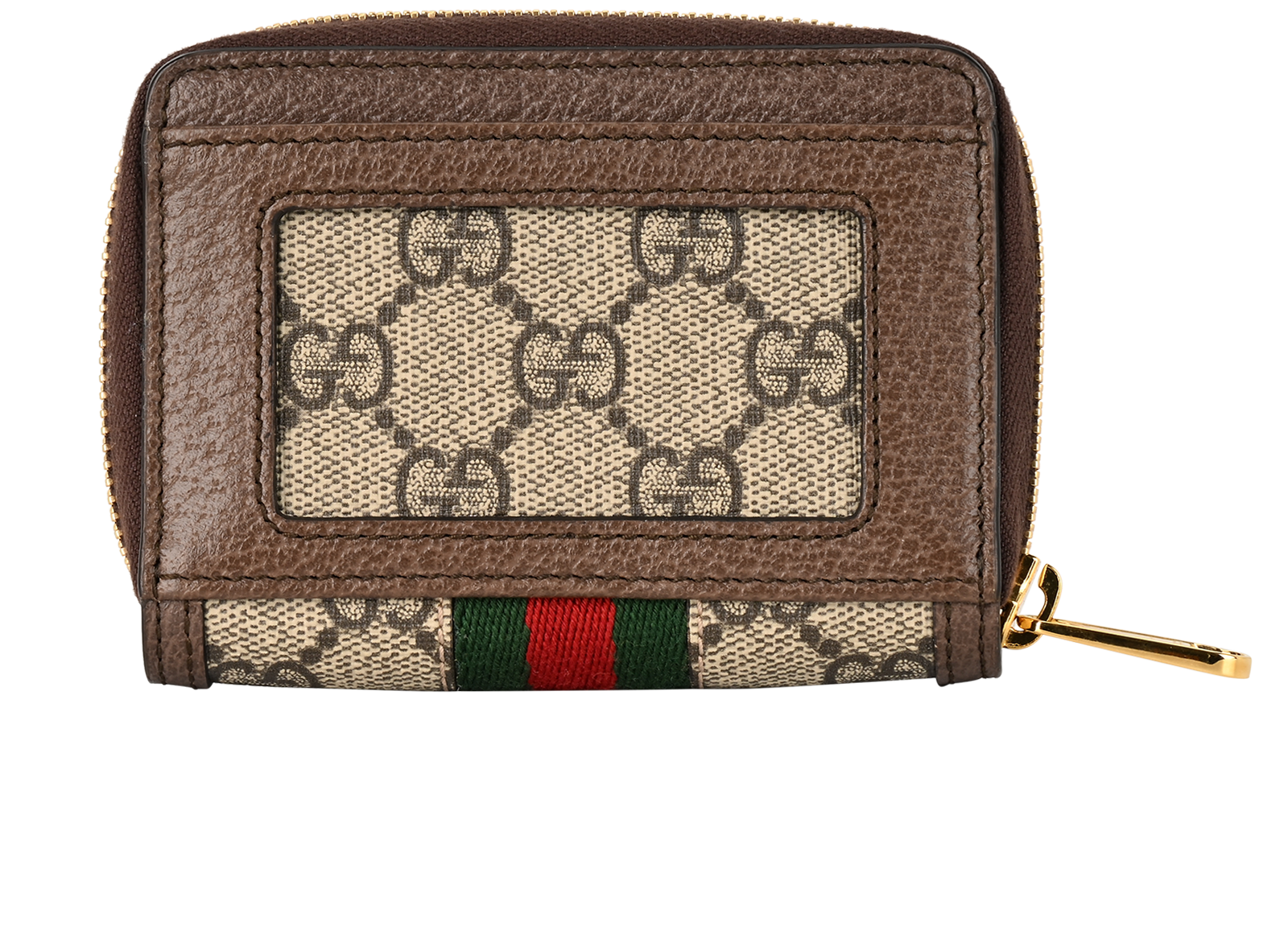 Gucci Ophidia Coin Zip Wallet, &pound;250, Accessories, Brown, Canvas, Back view